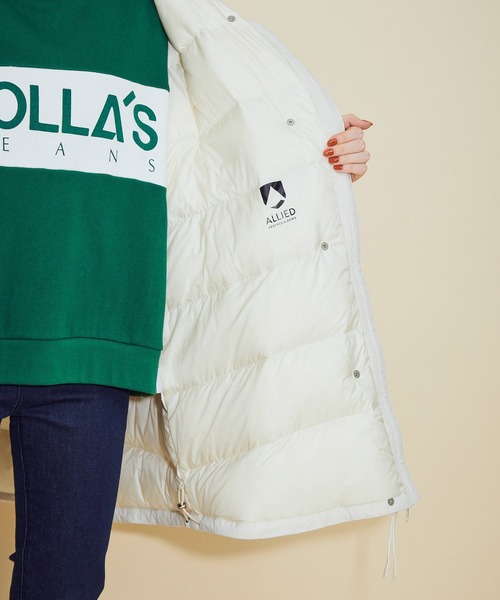 MADEMOISELLE ROPE'（マドモアゼル ロペ）の「ALLIEDモンスターダウンコート（ダウンジャケット/コート・レディース・オフホワイト/カーキ・FREE）」の12枚目の写真