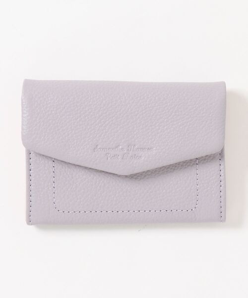 Samantha Thavasa Petit Choice（サマンサタバサ　プチチョイス）の「ソフトレザーバイカラーマルチカードケース（名刺入れ・レディース・ピンク/ベージュ/ライトグレー/ネイビー・FREE）」の2枚目の写真