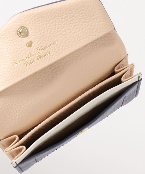 Samantha Thavasa Petit Choice（サマンサタバサ　プチチョイス）の「ソフトレザーバイカラーマルチカードケース（名刺入れ・レディース・ピンク/ベージュ/ライトグレー/ネイビー・FREE）」の8枚目の写真