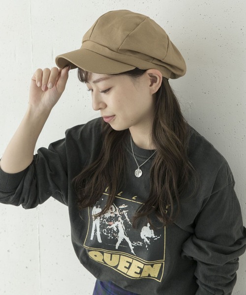 URBAN RESEARCH Sonny Label(アーバンリサーチサニーレーベル)の「ビッグキャスケット(キャスケット・レディース・ブラック/ベージュ・ONE)」の1枚目の写真