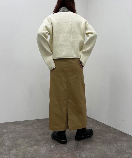 apres jour mignon（アプレジュールミニョン）の「切替デザインニット【ZOZOTOWN限定アイテム】（ニット/セーター・レディース・カーキ/オレンジ/アイボリー・フリー/X-LARGE）」の10枚目の写真