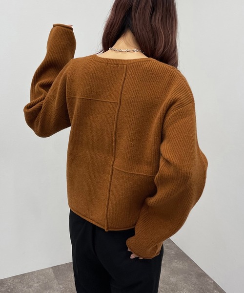 apres jour mignon（アプレジュールミニョン）の「切替デザインニット【ZOZOTOWN限定アイテム】（ニット/セーター・レディース・カーキ/オレンジ/アイボリー・フリー/X-LARGE）」の20枚目の写真