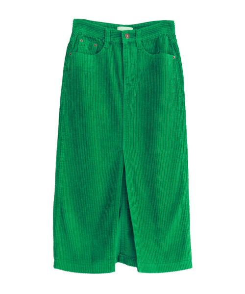 ISOOK(アイスー)の「Corduroy slit skirt / コーデュロイスリットスカート(nana select)(スカート・レディース・ブラウン/グリーン・FREE)」の9枚目の写真