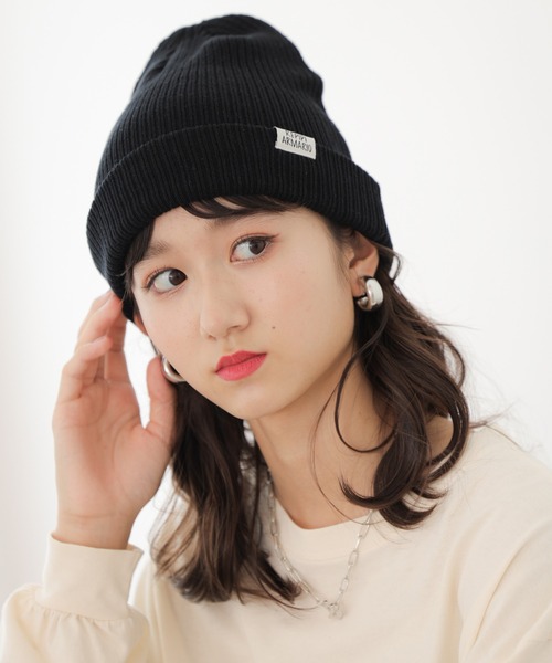 repipi armario（レピピ アルマリオ）の「2WAYニットワッチ（ニットキャップ/ビーニー・キッズ・ブラック/ライトピンク/アイボリー/ミント/ダークブラウン・FREE）」の7枚目の写真