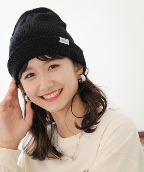 repipi armario（レピピ アルマリオ）の「2WAYニットワッチ（ニットキャップ/ビーニー・キッズ・ブラック/ライトピンク/アイボリー/ミント/ダークブラウン・FREE）」の8枚目の写真