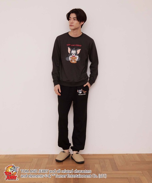 Tom&Jerry(トムアンドジェリー)の「【TOM AND JERRY/トムとジェリー】裏毛スウェットパンツ スウェパン(スウェットパンツ・メンズ・オフホワイト/ブラック・MEDIUM/SMALL/LARGE/X-LARGE)」の15枚目の写真