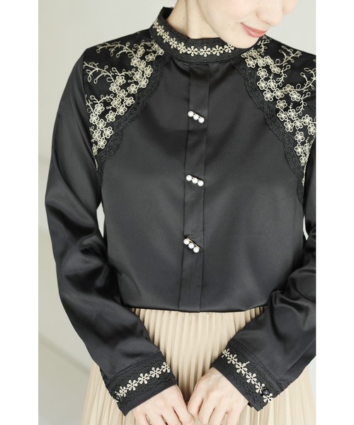 cawaii（カワイイ）の「（黒）エレガントなパールボタンのチャイナ