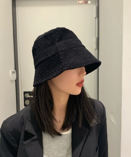 MANGROVE（マングローブ）の「コーデュロイバケットハット（キャップ・レディース・ブラウン/アイボリー/ブラック・FREE）」の3枚目の写真