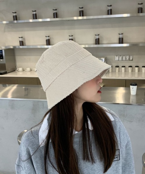 MANGROVE（マングローブ）の「コーデュロイバケットハット（キャップ・レディース・ブラウン/アイボリー/ブラック・FREE）」の6枚目の写真