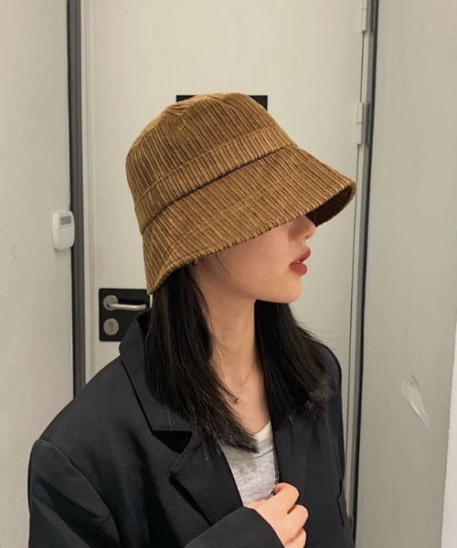 MANGROVE（マングローブ）の「コーデュロイバケットハット（キャップ・レディース・ブラウン/アイボリー/ブラック・FREE）」の9枚目の写真