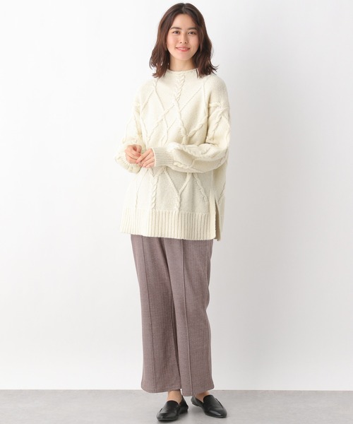 LEPSIM(レプシィム)の「マタニティ/5ゲージケーブルBIGプルオーバー 237008(マタニティウェア/グッズ・レディース・グレー/グリーン/アイボリー/ブルー・FREE)」の12枚目の写真