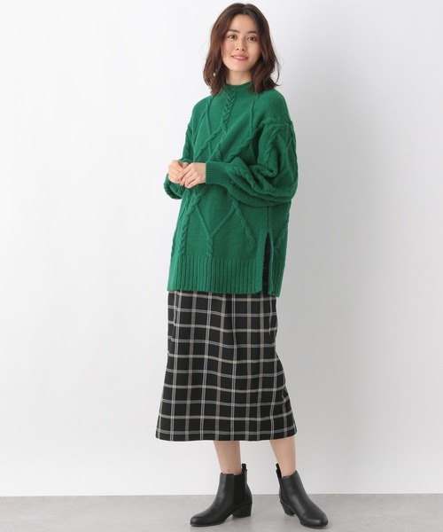 LEPSIM(レプシィム)の「マタニティ/5ゲージケーブルBIGプルオーバー 237008(マタニティウェア/グッズ・レディース・グレー/グリーン/アイボリー/ブルー・FREE)」の18枚目の写真