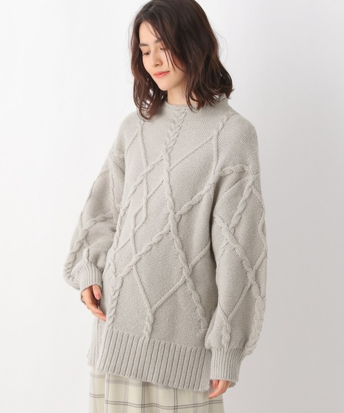LEPSIM(レプシィム)の「マタニティ/5ゲージケーブルBIGプルオーバー 237008(マタニティウェア/グッズ・レディース・グレー/グリーン/アイボリー/ブルー・FREE)」の21枚目の写真