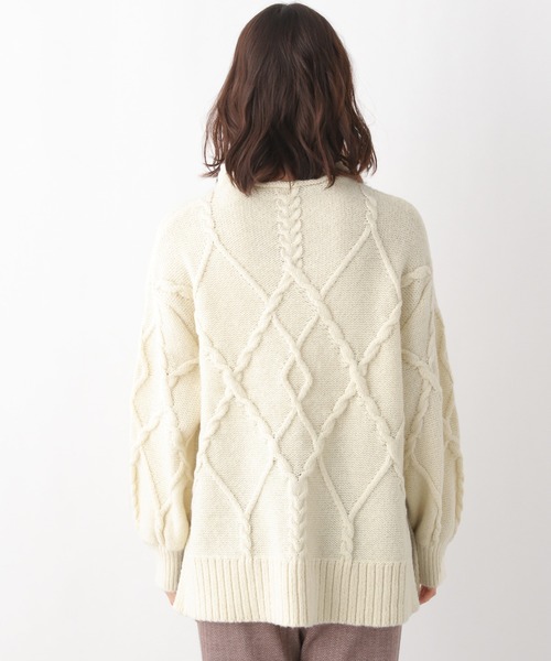 LEPSIM(レプシィム)の「マタニティ/5ゲージケーブルBIGプルオーバー 237008(マタニティウェア/グッズ・レディース・グレー/グリーン/アイボリー/ブルー・FREE)」の13枚目の写真