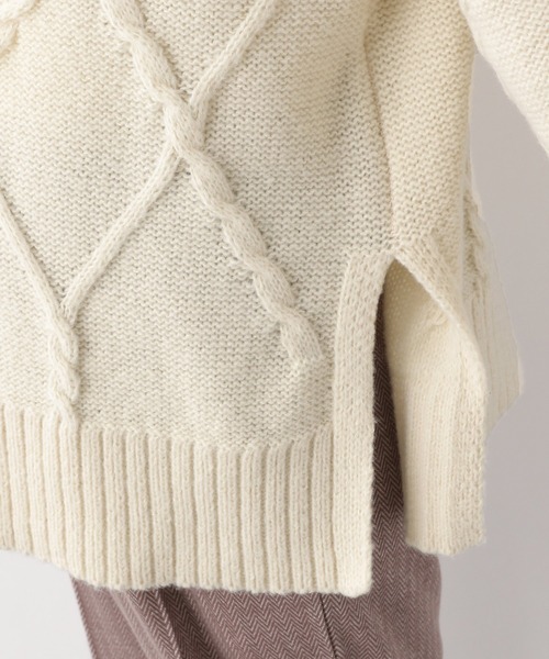 LEPSIM(レプシィム)の「マタニティ/5ゲージケーブルBIGプルオーバー 237008(マタニティウェア/グッズ・レディース・グレー/グリーン/アイボリー/ブルー・FREE)」の22枚目の写真