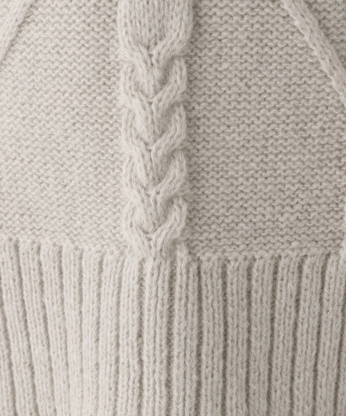 LEPSIM(レプシィム)の「マタニティ/5ゲージケーブルBIGプルオーバー 237008(マタニティウェア/グッズ・レディース・グレー/グリーン/アイボリー/ブルー・FREE)」の6枚目の写真