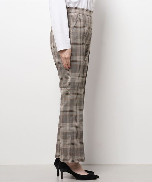 STYLEBLOCK（スタイルブロック）の「先染めチェックセミフレアパンツ（その他パンツ・レディース・グリーン/ライトブルー/ブラウン・M）」の5枚目の写真