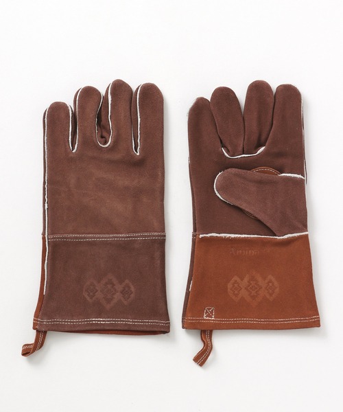 チャイハネ(チャイハネ)の「【チャイハネ】牛革スエードグローブ(手袋・メンズ・ブラウン/インディゴブルー/グリーン/キャメル/ブラック・FREE)」の3枚目の写真