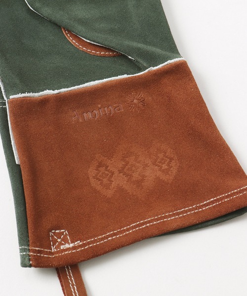 チャイハネ(チャイハネ)の「【チャイハネ】牛革スエードグローブ(手袋・メンズ・ブラウン/インディゴブルー/グリーン/キャメル/ブラック・FREE)」の11枚目の写真