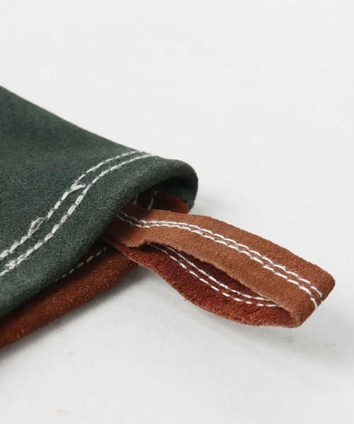 チャイハネ(チャイハネ)の「【チャイハネ】牛革スエードグローブ(手袋・メンズ・ブラウン/インディゴブルー/グリーン/キャメル/ブラック・FREE)」の6枚目の写真