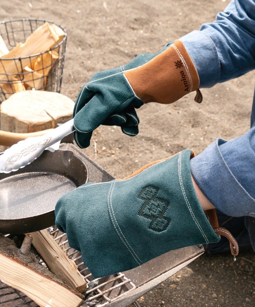 チャイハネ(チャイハネ)の「【チャイハネ】牛革スエードグローブ(手袋・メンズ・ブラウン/インディゴブルー/グリーン/キャメル/ブラック・FREE)」の15枚目の写真