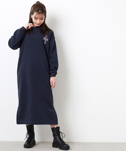 EVERLAST(CROSSPLUS ONLINE)(エバーラスト)の「後ろロゴプリント ビックパーカースウェットワンピース(ワンピース・レディース・ベージュ/ネイビー/杢グレー・LL/M/L)」の20枚目の写真