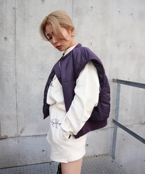 FIG&VIPER（フィグアンドバイパー）の「マルチWAY MID MA-1（MA-1・レディース・ブラック/ベージュ/パープル・FREE）」の16枚目の写真