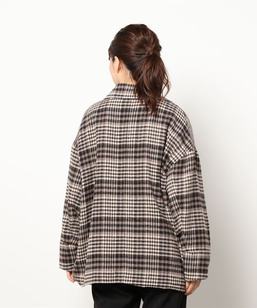 Cheek(チーク)の「チェックジャケットコート(チェスターコート・レディース・アイボリー/ブラック・MEDIUM)」の3枚目の写真