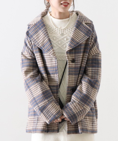 Cheek(チーク)の「チェックジャケットコート(チェスターコート・レディース・アイボリー/ブラック・MEDIUM)」の16枚目の写真