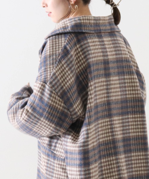 Cheek(チーク)の「チェックジャケットコート(チェスターコート・レディース・アイボリー/ブラック・MEDIUM)」の17枚目の写真