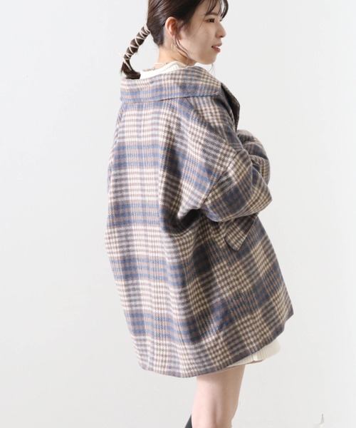 Cheek(チーク)の「チェックジャケットコート(チェスターコート・レディース・アイボリー/ブラック・MEDIUM)」の11枚目の写真