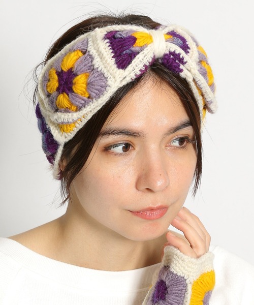 niko and...(ニコアンド)の「オリジナルクロシェニットターバン(その他ヘアアクセサリー・レディース・ブラック/パープル/ブラウン・FREE)」の3枚目の写真