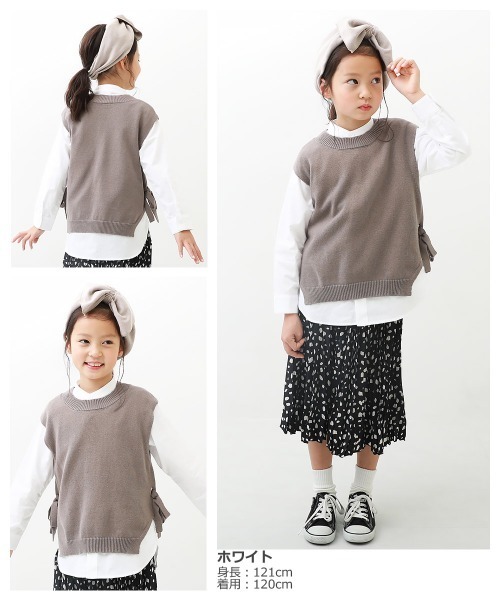 devirock(デビロック)の「スタンドカラーロング丈シャツ(シャツ/ブラウス・キッズ・ホワイト/ネイビー/グレー・110cm/120cm/130cm/140cm/150cm/160cm/100cm)」の5枚目の写真