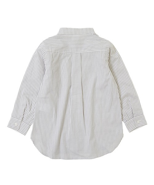 devirock(デビロック)の「スタンドカラーロング丈シャツ(シャツ/ブラウス・キッズ・ホワイト/ネイビー/グレー・110cm/120cm/130cm/140cm/150cm/160cm/100cm)」の10枚目の写真