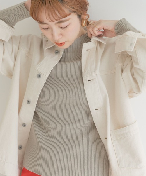 ITEMS URBANRESEARCH(アイテムズ アーバンリサーチ)の「ホソリブハイネックニット(ニット/セーター・レディース・ブラック/グリーン/アイボリー/ライトブラウン・FREE)」の19枚目の写真
