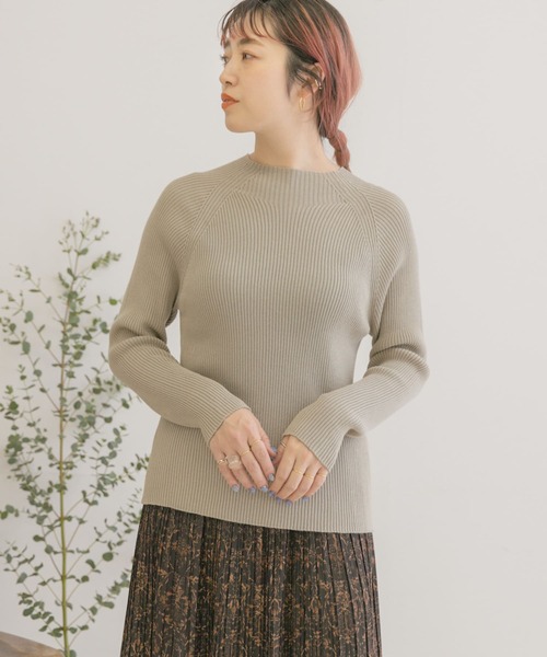 ITEMS URBANRESEARCH(アイテムズ アーバンリサーチ)の「ホソリブハイネックニット(ニット/セーター・レディース・ブラック/グリーン/アイボリー/ライトブラウン・FREE)」の21枚目の写真