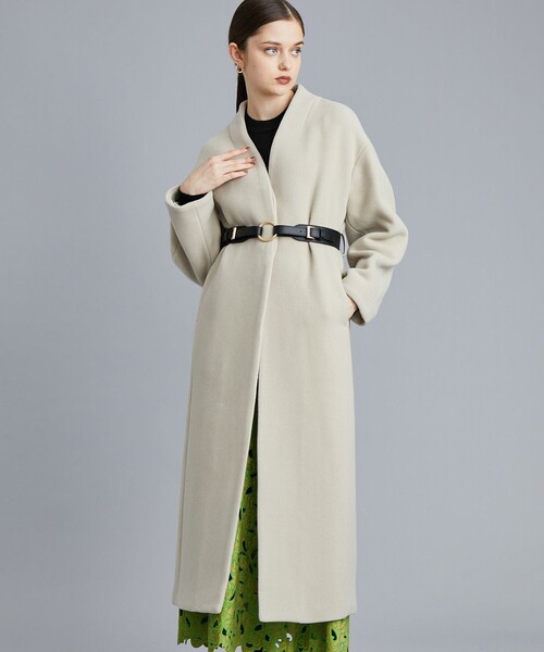 STUDIOUS（ステュディオス）の「UND プランプスリーブベルテッドコート 02120750200（ノーカラーコート・レディース・ブラック・S/M）」の12枚目の写真