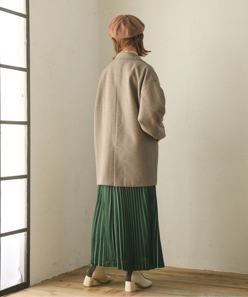 RETRO GIRL（レトロガール）の「フェイクウールテーラードジャケット（チェスターコート・レディース・オフホワイト/レッド/ブラック系その他/ブラウン系その他・FREE）」の9枚目の写真