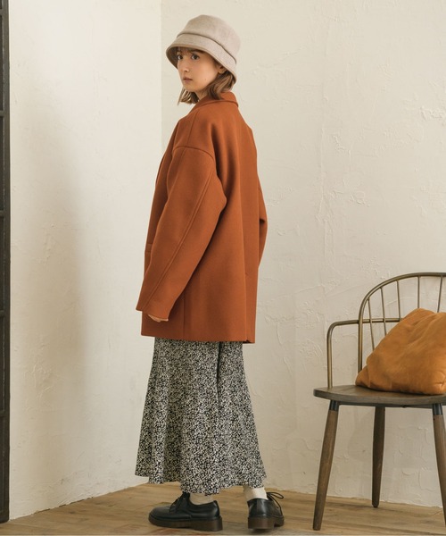 RETRO GIRL（レトロガール）の「フェイクウールテーラードジャケット（チェスターコート・レディース・オフホワイト/レッド/ブラック系その他/ブラウン系その他・FREE）」の15枚目の写真