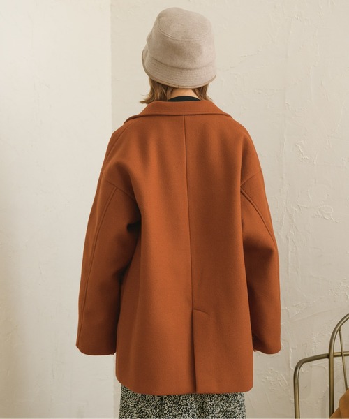 RETRO GIRL（レトロガール）の「フェイクウールテーラードジャケット（チェスターコート・レディース・オフホワイト/レッド/ブラック系その他/ブラウン系その他・FREE）」の11枚目の写真