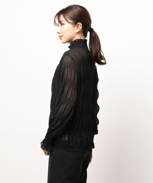 HARLEM ROUNGE(ハーレムラウンジ)の「シャーリングシアートップス(シャツ/ブラウス・レディース・ホワイト/ブラック/クリーム・FREE)」の13枚目の写真