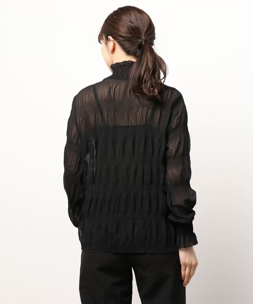 HARLEM ROUNGE(ハーレムラウンジ)の「シャーリングシアートップス(シャツ/ブラウス・レディース・ホワイト/ブラック/クリーム・FREE)」の8枚目の写真