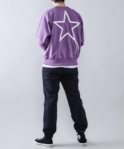 CONVERSE TOKYO(コンバーストウキョウ)の「スピンドルスウェット(スウェット・レディース・ブラック/グリーン/チャコールグレー/パープル・SMALL/MEDIUM)」の8枚目の写真