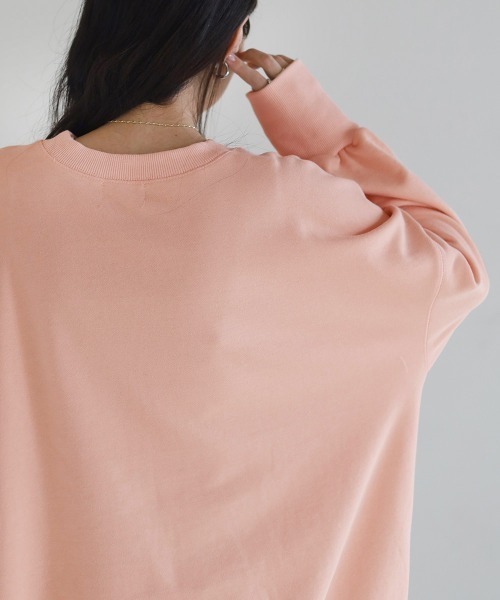 Bab（バブ）の「カレッジロゴビックシルエットスウェット（スウェット・レディース・ネイビー/ピンク/杢グレー・M）」の16枚目の写真