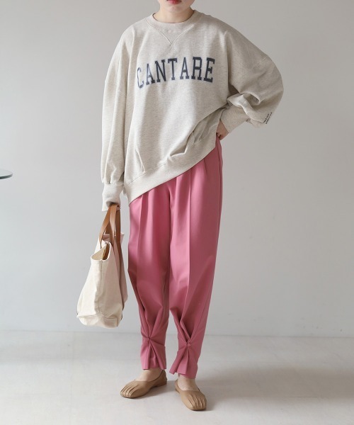 Bab（バブ）の「カレッジロゴビックシルエットスウェット（スウェット・レディース・ネイビー/ピンク/杢グレー・M）」の9枚目の写真