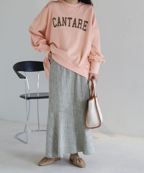 Bab（バブ）の「カレッジロゴビックシルエットスウェット（スウェット・レディース・ネイビー/ピンク/杢グレー・M）」の21枚目の写真