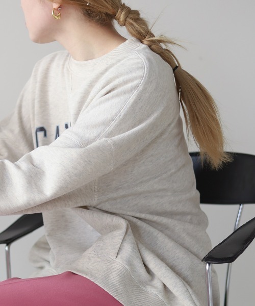 Bab（バブ）の「カレッジロゴビックシルエットスウェット（スウェット・レディース・ネイビー/ピンク/杢グレー・M）」の12枚目の写真