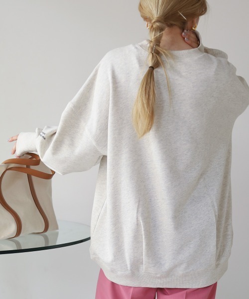 Bab（バブ）の「カレッジロゴビックシルエットスウェット（スウェット・レディース・ネイビー/ピンク/杢グレー・M）」の19枚目の写真