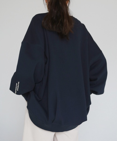 Bab（バブ）の「カレッジロゴビックシルエットスウェット（スウェット・レディース・ネイビー/ピンク/杢グレー・M）」の15枚目の写真