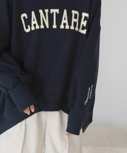 Bab（バブ）の「カレッジロゴビックシルエットスウェット（スウェット・レディース・ネイビー/ピンク/杢グレー・M）」の10枚目の写真